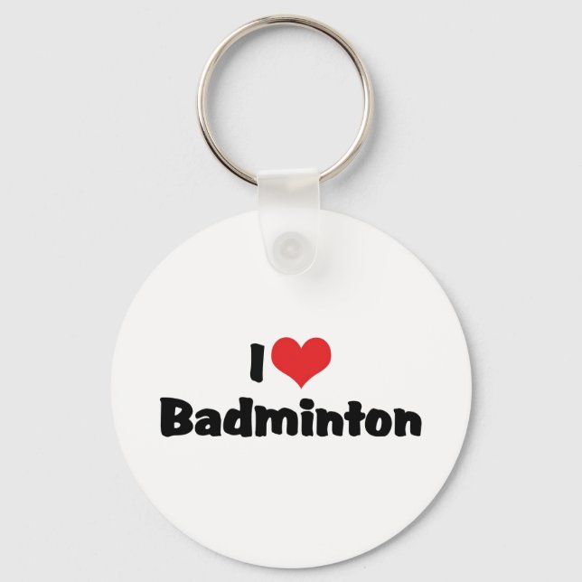Llavero Amo el bádminton (Anverso)