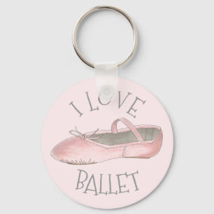 Llavero Amo el ballet Ballerina Patinaje Rosado Maestra de