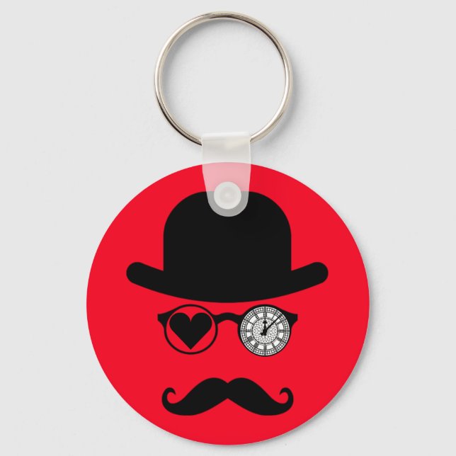 Llavero Amo el bigote de Londres Big Ben (Anverso)
