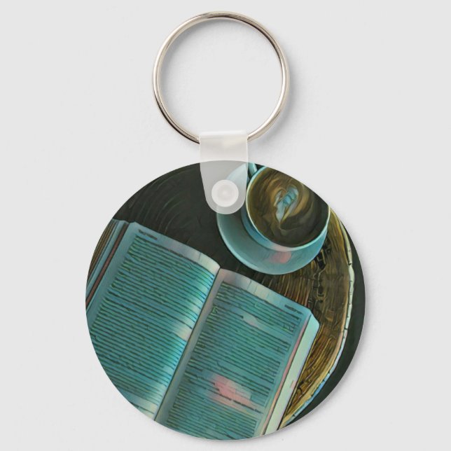 Llavero Amo el café y los libros (Anverso)