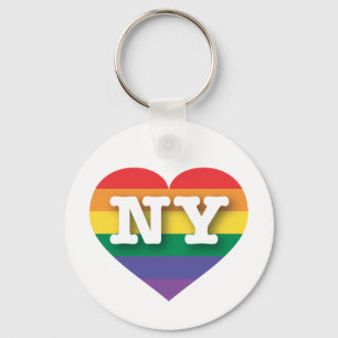 Llavero Amo el corazón arcoiris de Nueva York