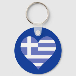 Llavero Amo el corazón de Grecia