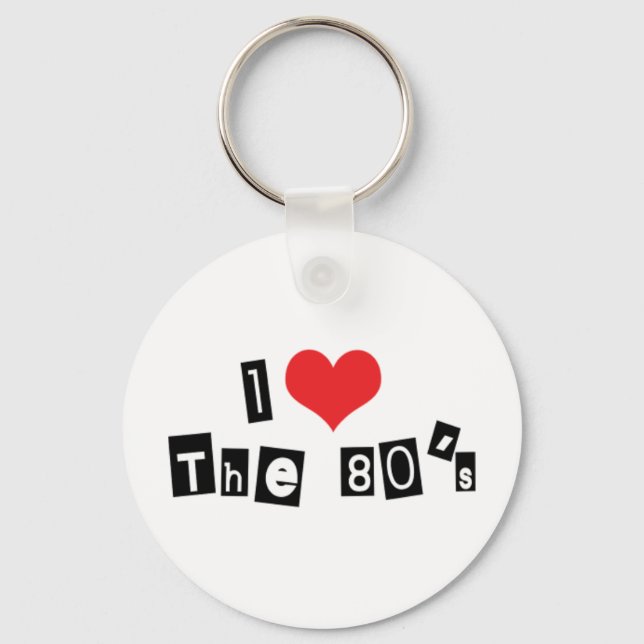 Llavero Amo El Corazón De Los 80 (Anverso)