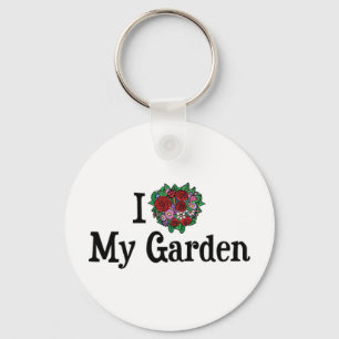 Llavero Amo el corazón de mi jardín - Jardín de flores y v