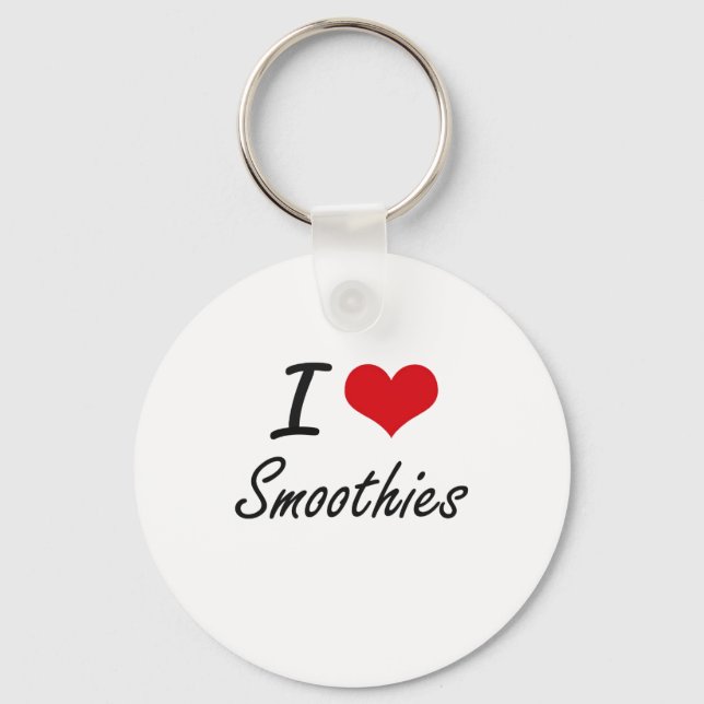 Llavero Amo el diseño artístico Smoothies (Anverso)