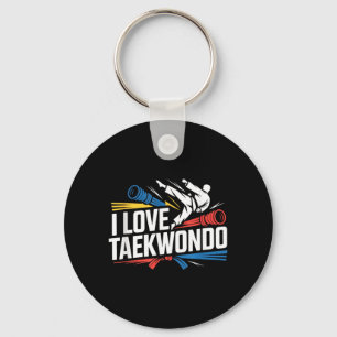 Llavero Amo el Espíritu de las Artes Marciales Taekwondo