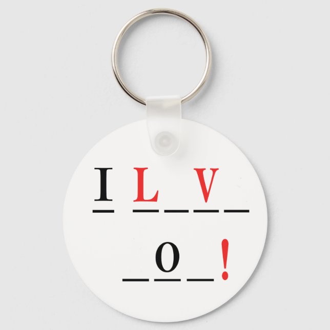 Llavero Amo el estilo You-Hangman de Shirley Taylor (Anverso)