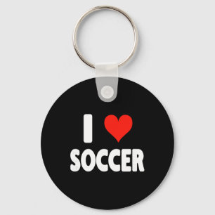Llavero Amo el fútbol corazón fútbol campo de fútbol porte