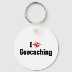 Llavero Amo el Geocaching del corazón - Cazador del tesoro
