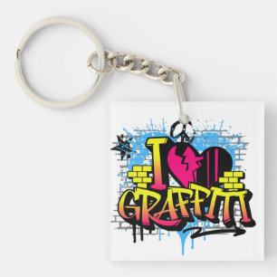 Llavero Amo el graffiti – Arte callejero urbano