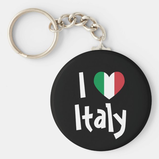 Llavero Amo el Keychain de Italia (Frente)