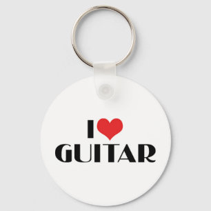 Llavero Amo el Keychain de la guitarra