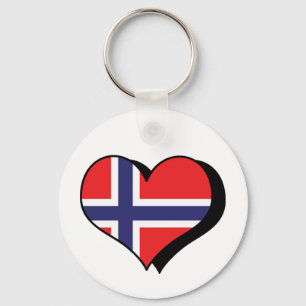 Llavero Amo el Keychain de Noruega