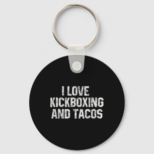 Llavero Amo el kickboxing y los tacos divertido kickbox ar