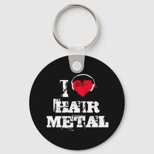Llavero Amo el metal del pelo