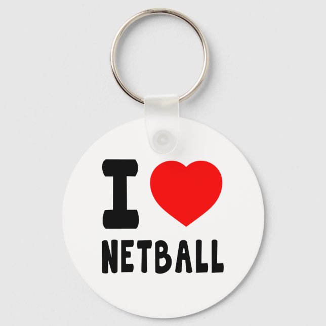 Llavero Amo el Netball (Anverso)