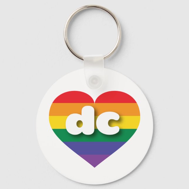 Llavero Amo el Orgullo Gay DC (Anverso)