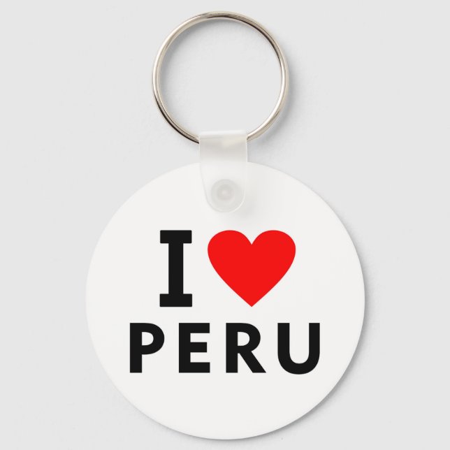 Llavero Amo el país peruano como el turismo de viajes al c (Anverso)