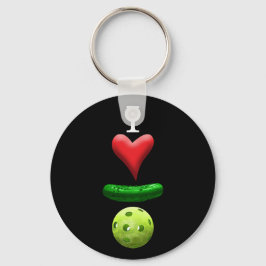 Llavero Amo el Pickleball - Negro