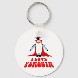 Llavero Amo el pingüino
