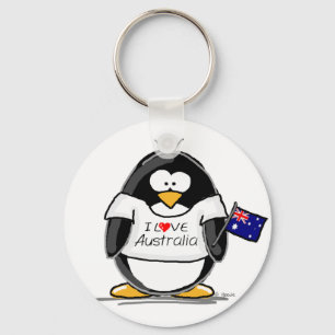 Llavero Amo el pingüino de Australia