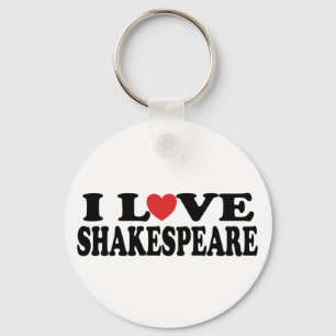 Llavero Amo el regalo de Shakespeare