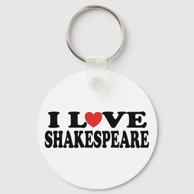 Llavero Amo el regalo de Shakespeare (Anverso)