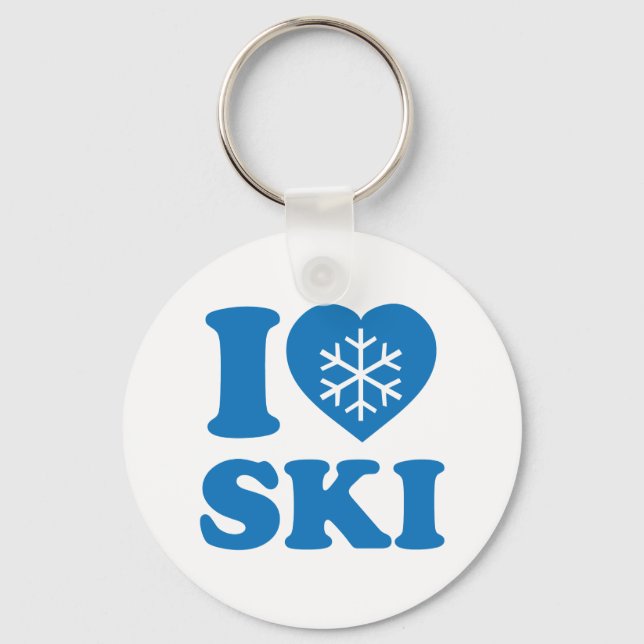 Llavero Amo el Ski (Anverso)