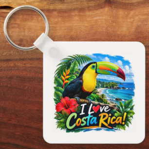 Llavero Amo el Tucán de Garganta Amarilla de Costa Rica