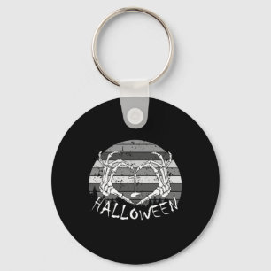 Llavero Amo Halloween Funny Hueso Manos Skull Heart Retr