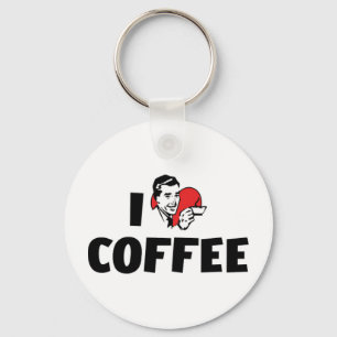 Llavero Amo Heart Coffee - Amante de la cafeína de Java