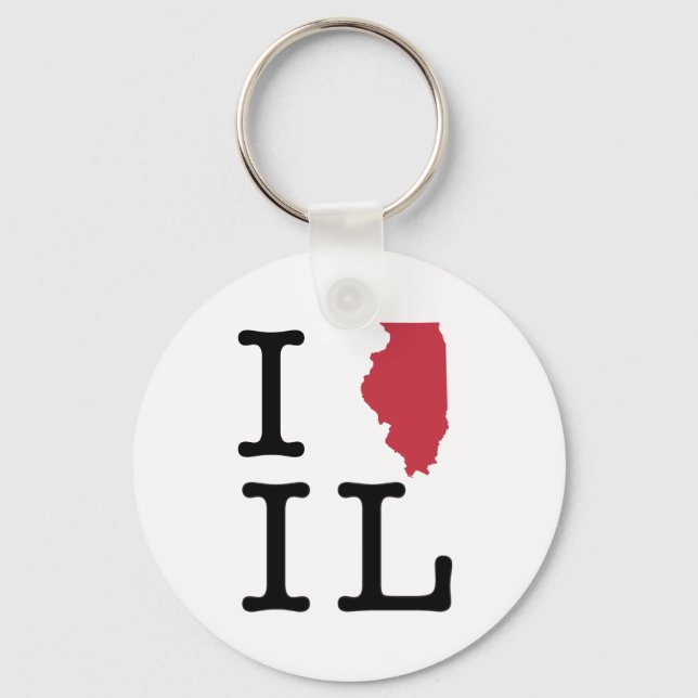 Llavero Amo Illinois (Anverso)