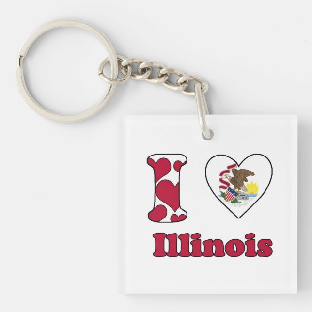 Llavero Amo Illinois (Frente)