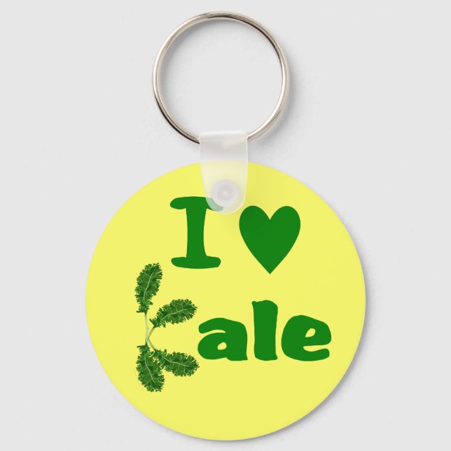 Llavero Amo Kale (I Heart Kale) Verduras/jardinero (Anverso)