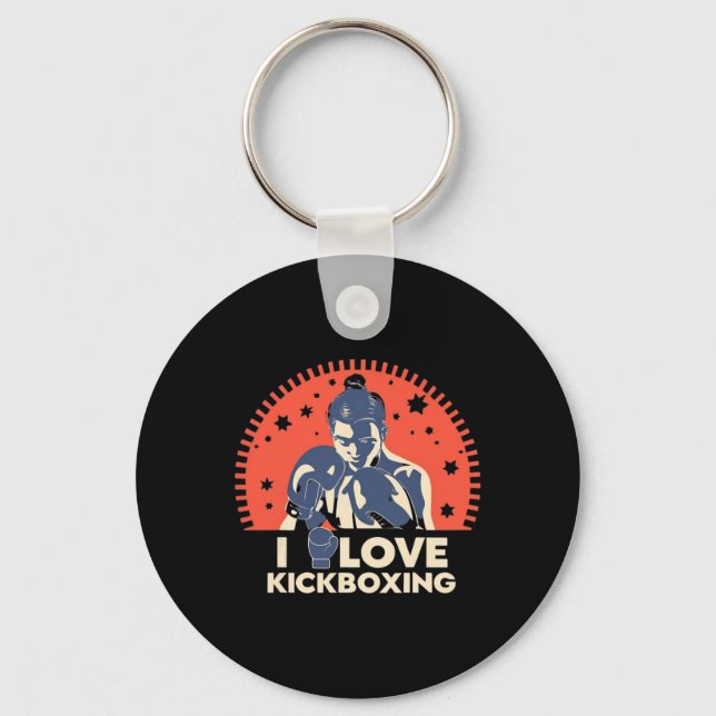 Llavero Amo Kick-boxing Boxeo Ama Kickboxer Kickboxin (Anverso)