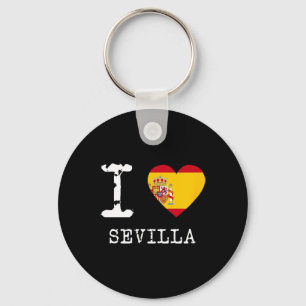 Llavero Amo la bandera de Sevilla España
