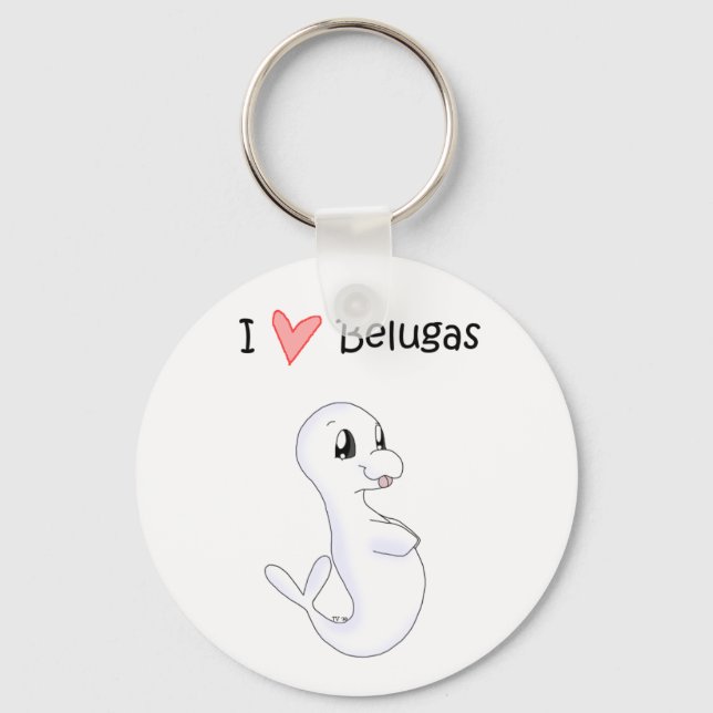 Llavero Amo la cadena de claves Belugas (Anverso)