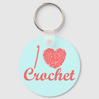 Llavero Amo la cadena de claves Crochet