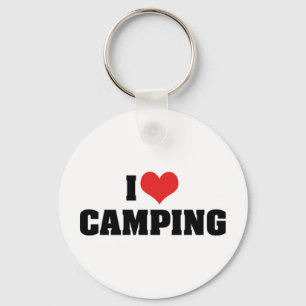 Llavero Amo la cadena de claves de camping