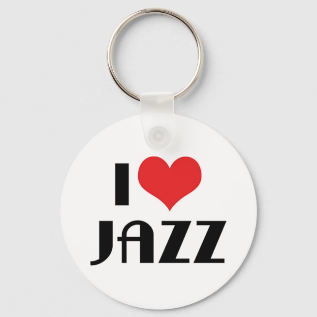 Llavero Amo la cadena de claves de jazz (Anverso)