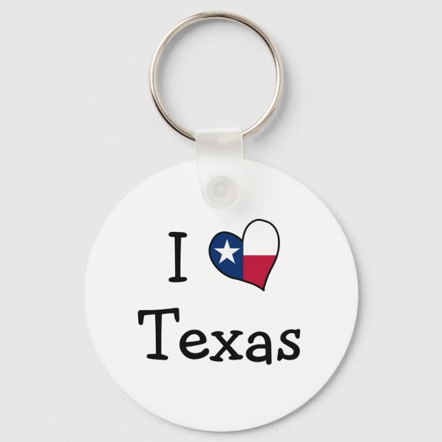 Llavero Amo la cadena de claves de Texas (Anverso)
