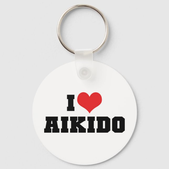 Llavero Amo la cadena de claves del Aikido (Anverso)