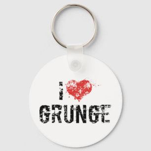 Llavero Amo la cadena de claves Grunge