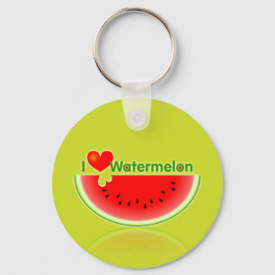 Llavero Amo la cadena de la sandía