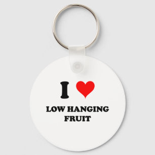 Llavero Amo la fruta colgante del punto bajo