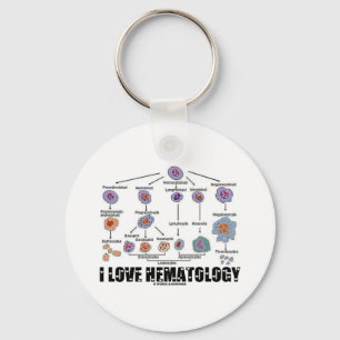 Llavero Amo la hematología (el linaje del glóbulo)