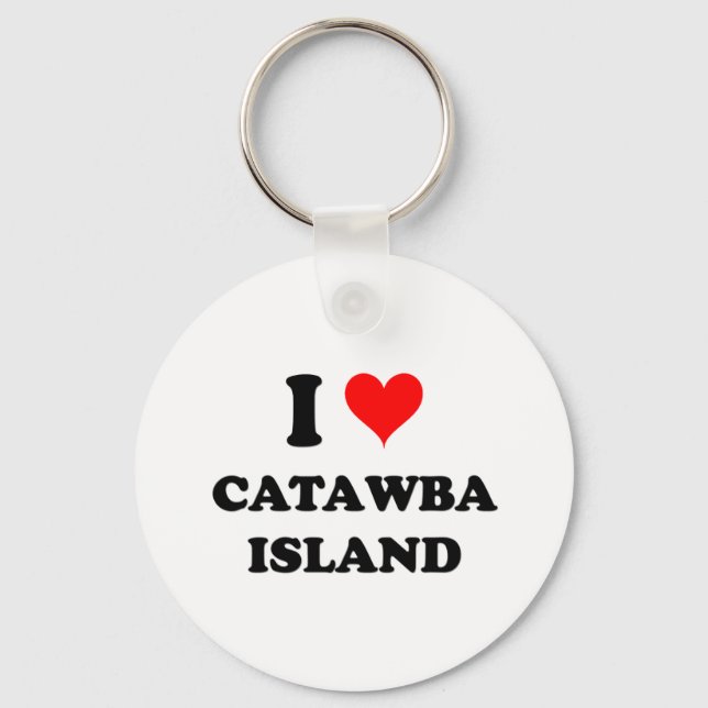 Llavero Amo la isla Catawba (Anverso)