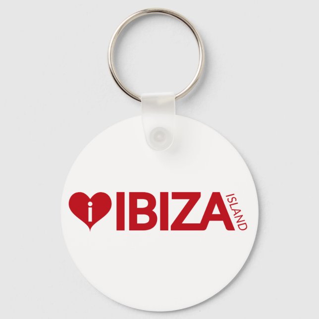 Llavero Amo la isla de Ibiza Original Auténticos recuerdos (Anverso)