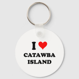 Llavero Amo la isla del Catawba