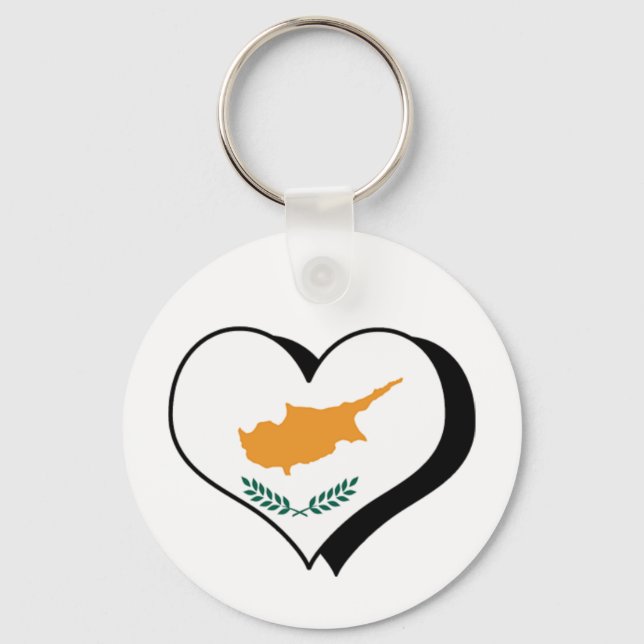 Llavero Amo la Keychain de Chipre (Anverso)